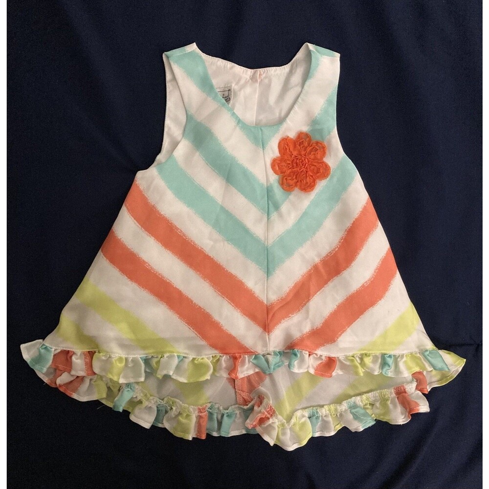 18 Months Pippa & Julie baby girl clothes - 1 piece dress | summer theme